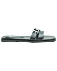 DSquared² - Zwarte Leren Sandalen Lente/Zomer - Lyst