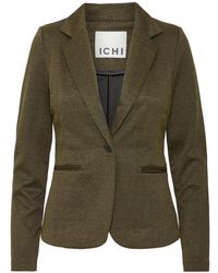 Ichi - Elegante jacquard blazer jacke schwarz/lizard - Lyst