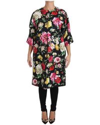 Dolce & Gabbana Jas Bloemen Crystal Jacquard - Zwart