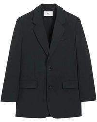 Ami Paris - Gestructureerde Blazer Met Twee Knopen - Lyst