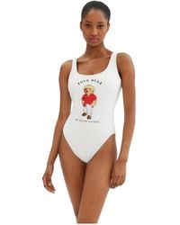 Polo Ralph Lauren - Badmode ,Wit ,Eendelig Badpak - Lyst