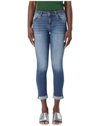 Liu Jo - Skinny Jeans Met Omgeslagen Zoom - Lyst