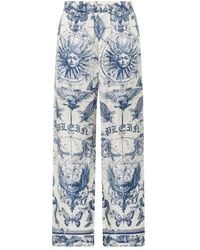 Philipp Plein - Silk Pyjamabroek Butterfly Tattoo - Lyst