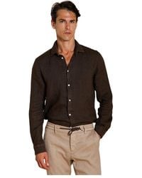 Mason's - Overhemden ,Bruin ,Linnen Torino Shirt - Lyst