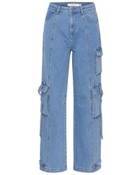 Gestuz - Coole cargo hose in mid washed denim - Lyst