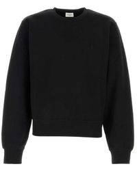 Saint Laurent - Hoodies & Sweatvesten ,Zwart ,Katoen Cassandre Sweatshirt - Lyst