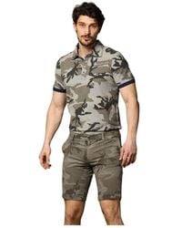 Mason's - Camouflage print polo shirt - Lyst