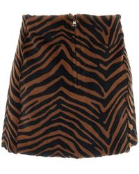 P.A.R.O.S.H. - P.A.R.O..H. ,Rokken ,Veelkleurig ,Leer Moira Mini Rok - Lyst
