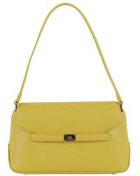 Elisabetta Franchi - Curry Eco-Leder Handtasche Mit Klappenverschluss - Lyst