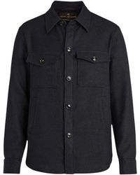 Oscar Jacobson - Jassen ,Blauw ,Wol Maverick Overshirt - Lyst