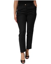Dolce & Gabbana - Broeken ,Zwart ,Wol Zwarte Tapered Broek - Lyst