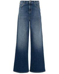 Emporio Armani - Blaue wide leg jeans - Lyst