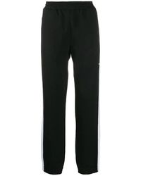 MSGM - Broeken ,Zwart ,Katoen Pantaloni - Lyst