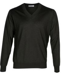 Paolo Pecora - Woll v-ausschnitt pullover hergestellt in italien - Lyst