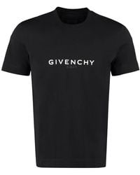 Givenchy - Geripptes baumwoll-t-shirt mit rundhalsausschnitt - Lyst