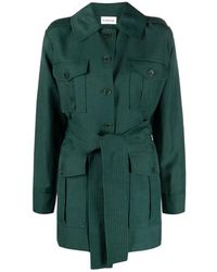 P.A.R.O.S.H. - Coats > belted coats - Lyst