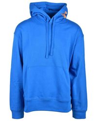 DIESEL - Hoodies & Sweatvesten ,Blauw ,Katoen Katoenen Gebreide Trui - Lyst