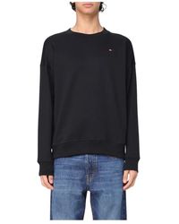 DIESEL - Hoodies & Sweatvesten ,Zwart ,Sweatshirt Met Logo Detail - Lyst