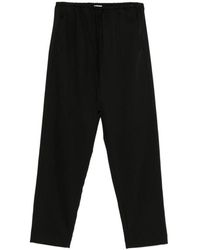 Forte Forte - Schwarze elastische twill viskose wollhose - Lyst