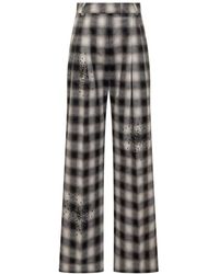 Des Phemmes - Broeken ,Veelkleurig ,Crystal-Embellished Wide-Leg Pants - Lyst