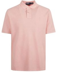 Ralph Lauren - Rosa polo shirt besticktes logo - Lyst