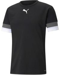 PUMA - Teamrise jersey schwarzes t-shirt - Lyst