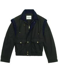 Isabel Marant - Schwarze Jacke Mit Kordelzug Und Taschen - Lyst
