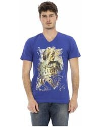 Trussardi - Kurzarm v-ausschnitt t-shirt - Lyst