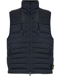 Stone Island - Jassen ,Blauw ,Nylon Donzen Gevoerde Colvest - Lyst