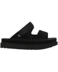 UGG - Schoenen ,Zwart ,Leer Goldenstar Glide Sandal - Lyst