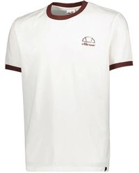 Ellesse - Tops ,Wit ,Katoen Witte Logo T-Shirt Verfrist Je Look - Lyst