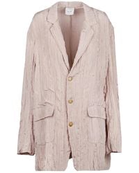 Alysi - Jassen ,Roze ,Textured Blazer - Lyst