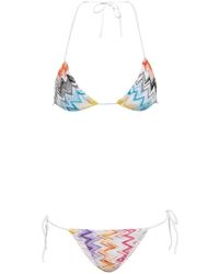 Missoni - Badmode ,Veelkleurig ,Tweed Zigzag Bikini - Lyst