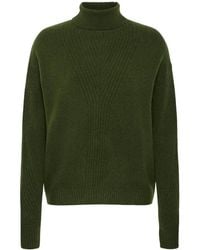 Ichi - Grüner Strickpullover Mit Rollkragen - Lyst