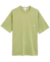 Comme des Garçons - Tops ,Groen ,Katoen Logo T-Shirt Gebreid Oversized Fit - Lyst
