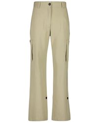 Ferragamo - Silk Blend Cargo Broek - Lyst