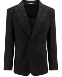Dolce & Gabbana - Blazer nero con rever a punta - Lyst