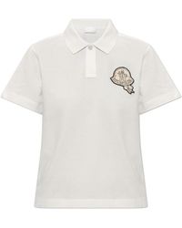 Moncler - Polo-Shirt Mit Logo-Patch - Lyst