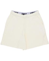 Obey - Korte Trainingsbroek Lichtgewicht Katoenen Shorts - Lyst
