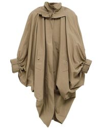 Chloé - Oversized Cape Coat Met Hoge Hals - Lyst