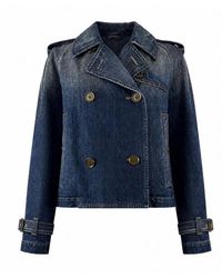 Burberry - Jassen ,Blauw ,Denim Denim Jas - Lyst
