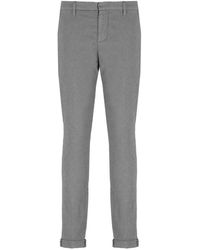 Dondup - Pantaloni grigi in cotone con tasche - Lyst