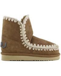Mou - Braune glitter eskimo stiefel - Lyst