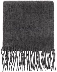 Acne Studios - Accessoires ,Grijs ,Wol Wool Logo Scarf - Lyst