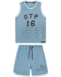 Off The Pitch - Fitness ,Blauw ,Katoen Blauw Basketbal Zomer Set - Lyst