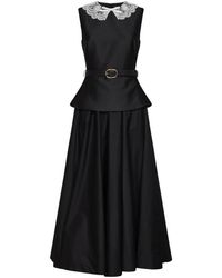 Self-Portrait - Peplum Midi Jurk - Lyst