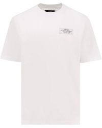 Amiri - Witte T-Shirts En Polos Met Geribbelde Kraag - Lyst