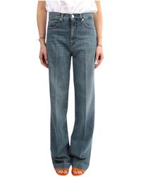 Nine:inthe:morning - Blaue jeans mit reißverschluss und taschen - Lyst