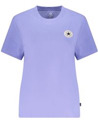 Converse - Tops ,Paars ,Katoen Chuck Taylor Patch T-Shirt - Lyst