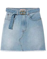 Twin Set - Minigonna in jeans con cintura oval t art. 241tt2391 - Lyst